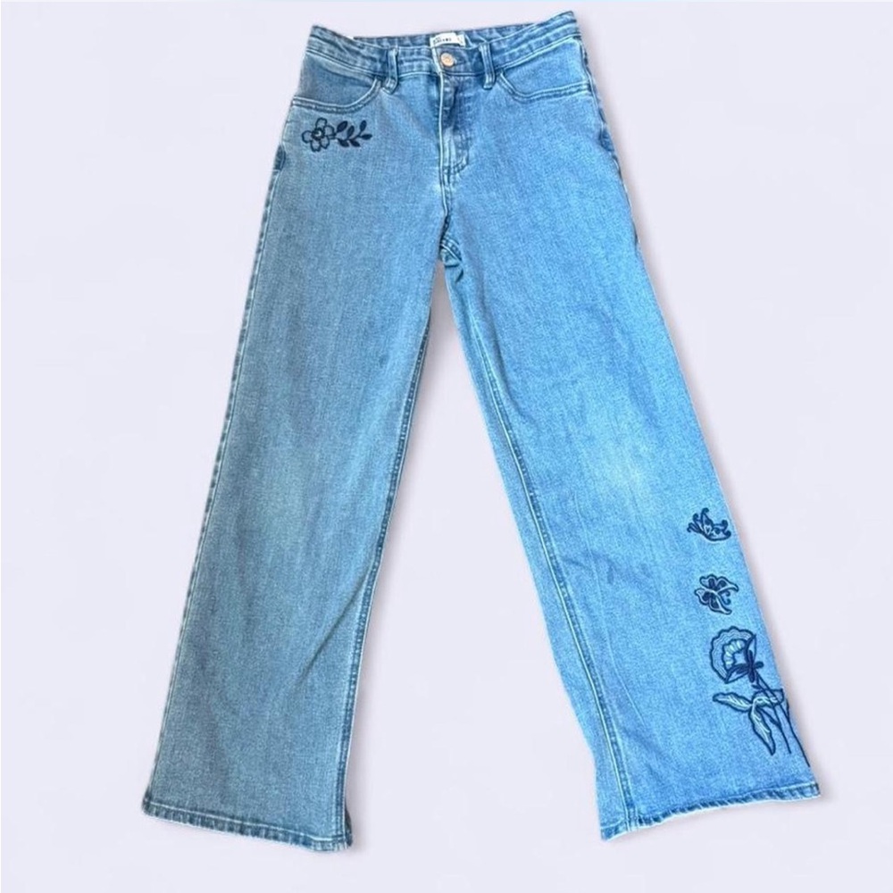 Epic Threads Blue Embroidered Flare Jeans